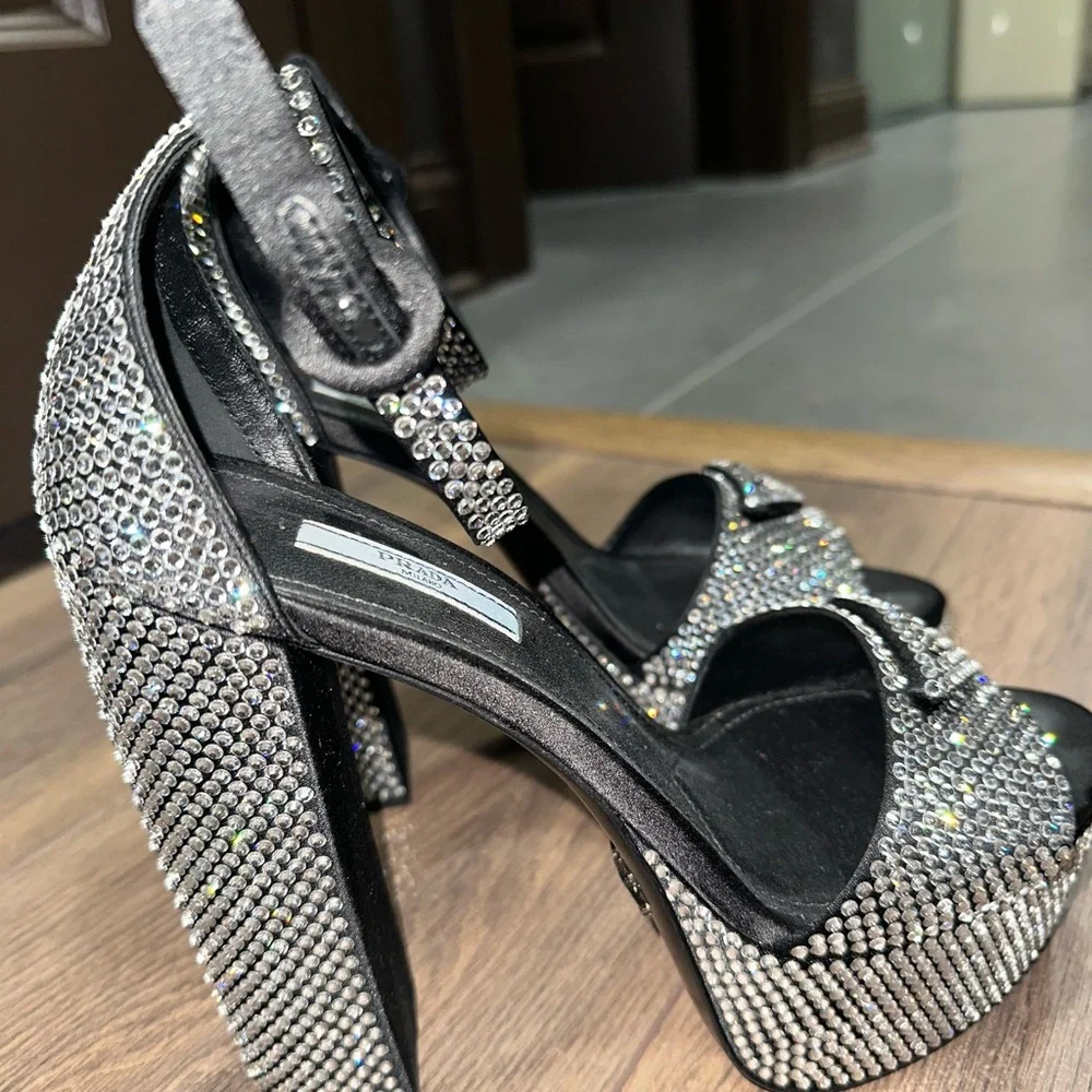 Prada Crystal Platforms 38 - Picture 6 of 7